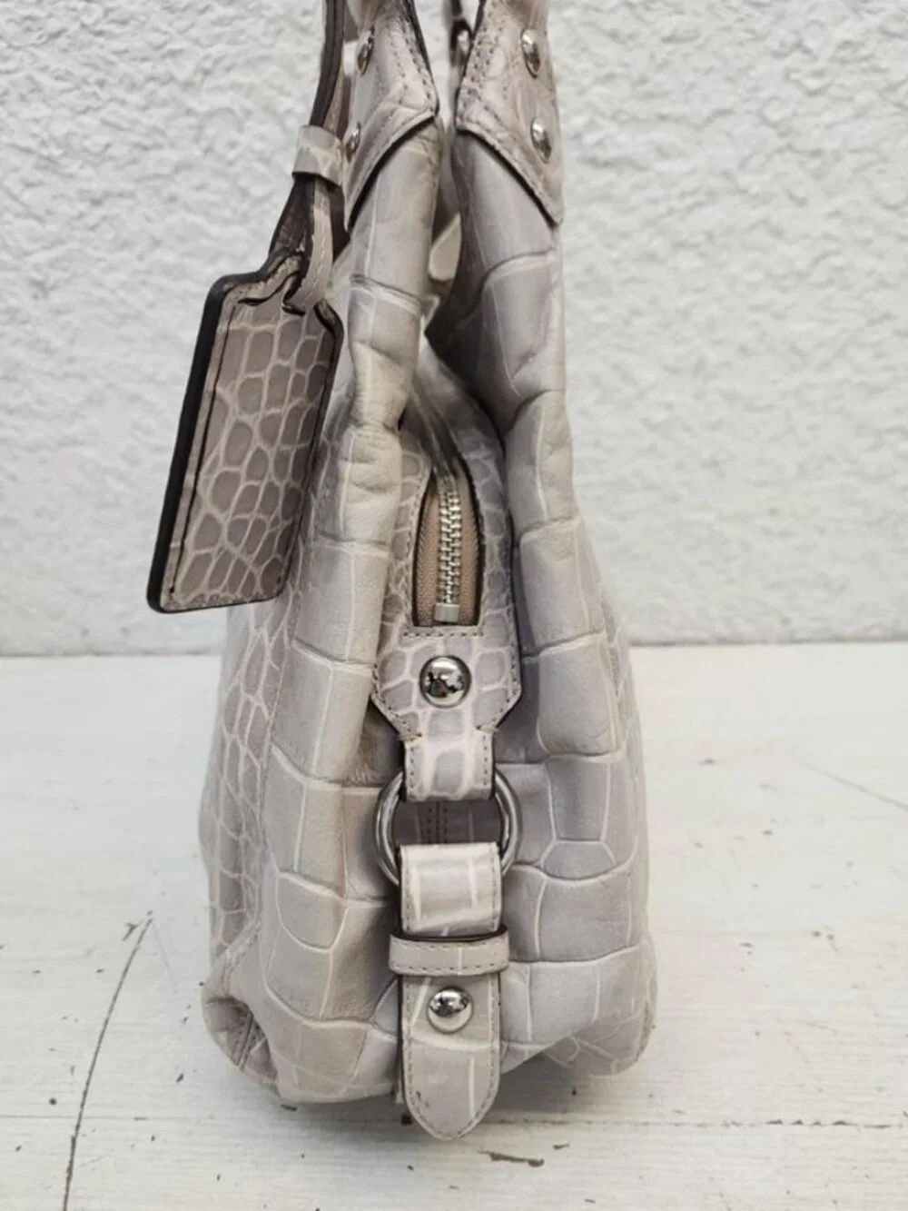 Vintage Coach Madison Maggie Crocodile-Embossed Leather Bag | Authenticated